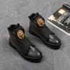Fashion Brand Designer Men's Boots High Quality Thick Low Rive Ts Leather Loafers Casual Board Shoes