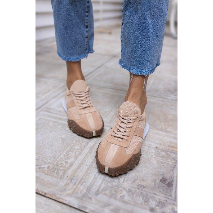 Women's Genuine Suede Leather Sneakers