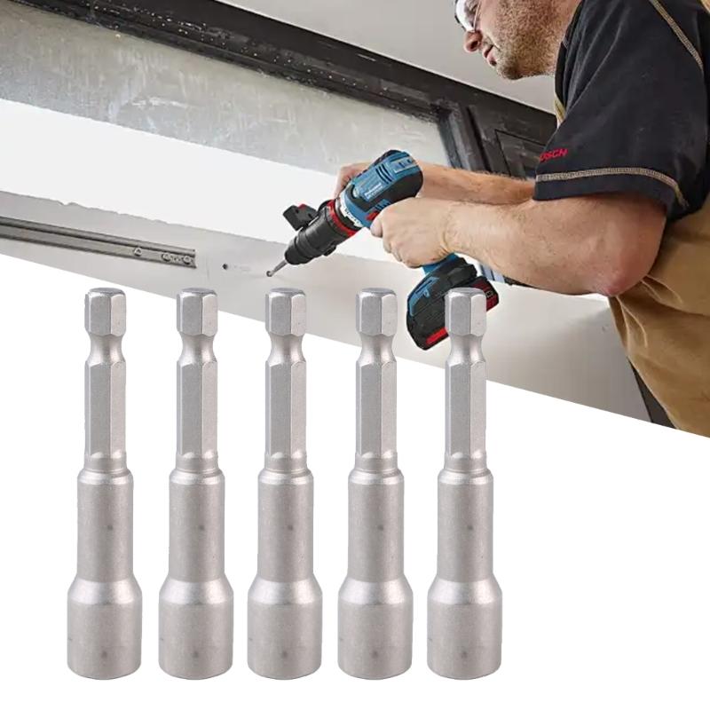 1/4"Socket Strong Magnetic Hexagons Nut Driver for Stable Drilling for DIY Projects Easily Fit Into Various Condition