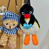 Women Funny Backpack Girl Penguin Cute Cartoon Plush Shoulder Bag