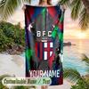 Beach Towel Bologna FC Print Custom Name Text Soft Towel for Swimming Pool