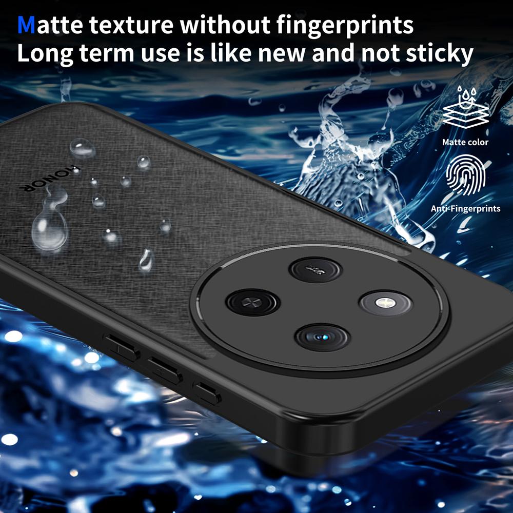 KEYSION Matte Translucent Black Phone Case for HONOR X9c 5G Soft Silicone+PC Clear Shockproof Cover for Huawei Magic 7 Lite 5G