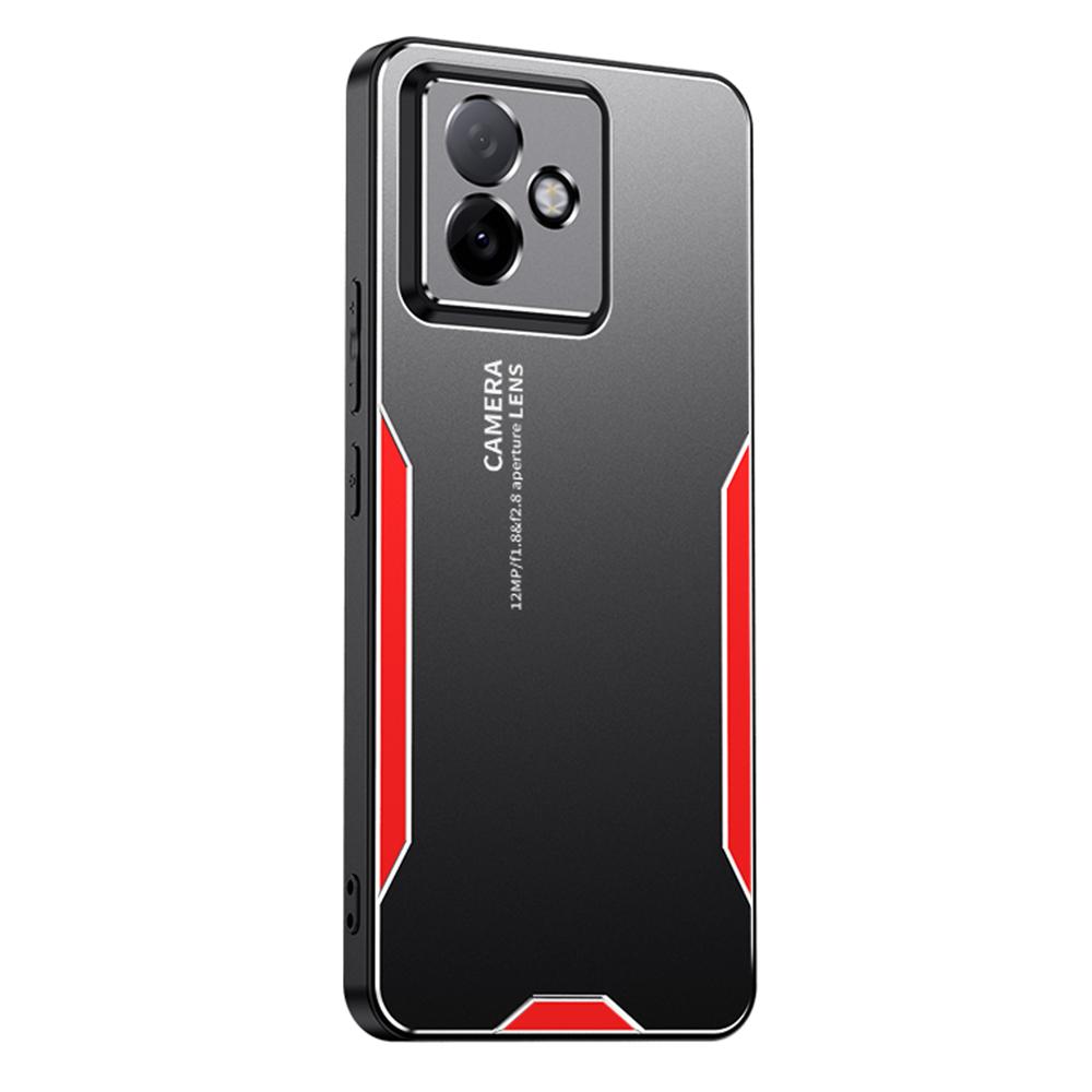 

For Wiko Hi Enjoy 80 5G/Enjoy 80S 5G Phone Case Aluminium Alloy TPU PC Back Cover Red