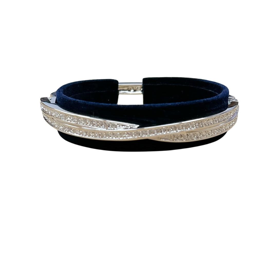 SWAROVSKI Bangle Rhinestone bracelet  Silver Women Used