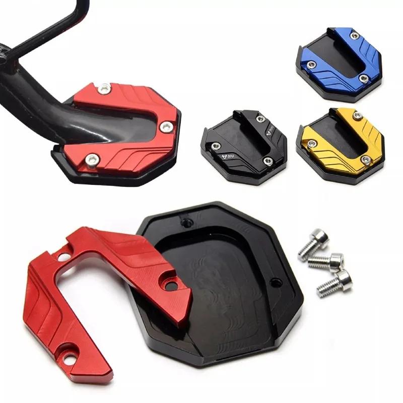 CNC Aluminum Alloy Motorcycle Bike Kickstand Extender Foot Side Support Enlarged Base Extension Foot Pad Stand