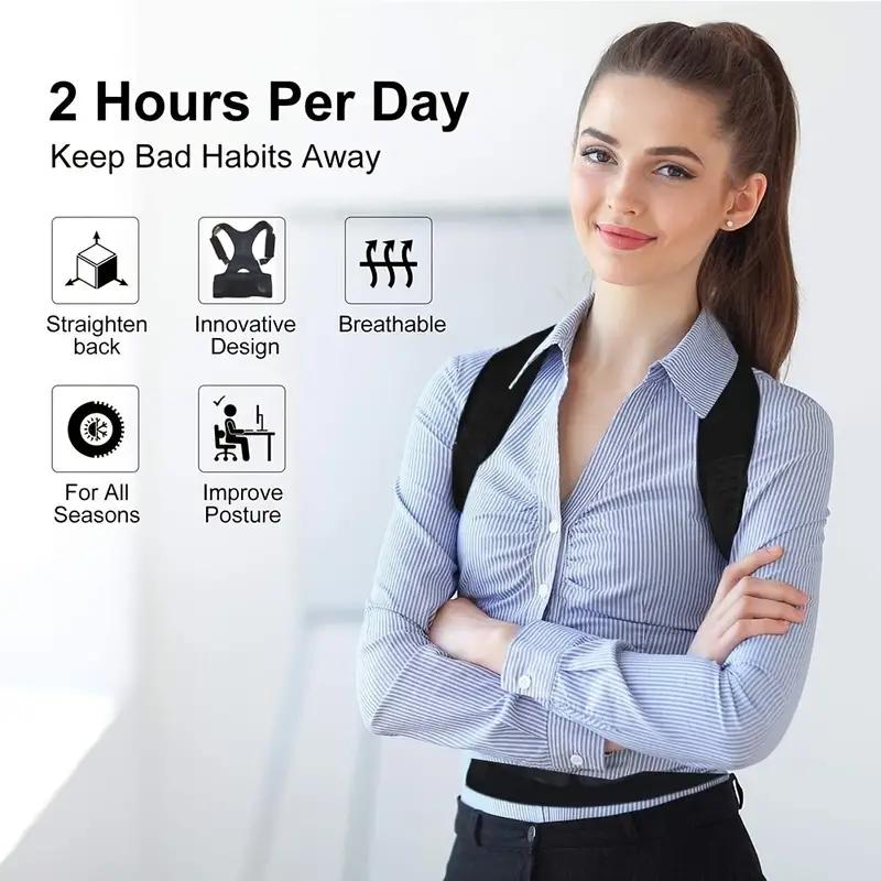 Adjustable Posture Corrector For Men Women Back Support Pain Relief Muscle Memory Straightener Upper Brace