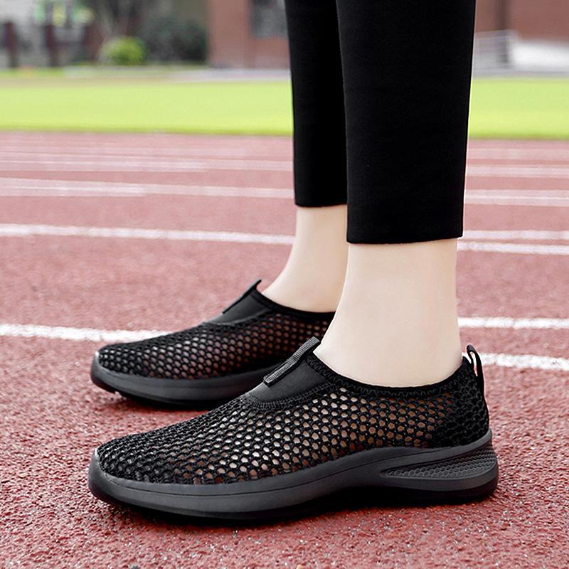 Fashion Summer New Women's Shoes Wholesale Breathable Step Shoes Large Mesh Middle-Aged And Elderly Casual Shoes Live Broadcast Send