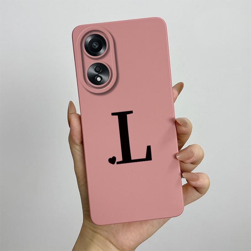 

Чехол для OPPO A58 4G oppo a58 4G Чехол CPH2577 Милые Первые Буквы Квадратный Мягкий Жидкий Силикон Чехол для Телефона Ударопрочная Задняя Крышка OPPO A58 4G