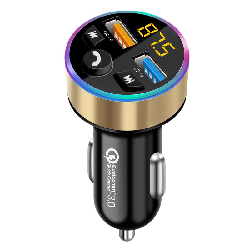 Neuer Stil 3.1A Dual USB Auto MP3 Player Auto FM Bluetooth Empfänger QC3.0 Zigarettenanzünder Schnellladung Autoladegerät Netzteil