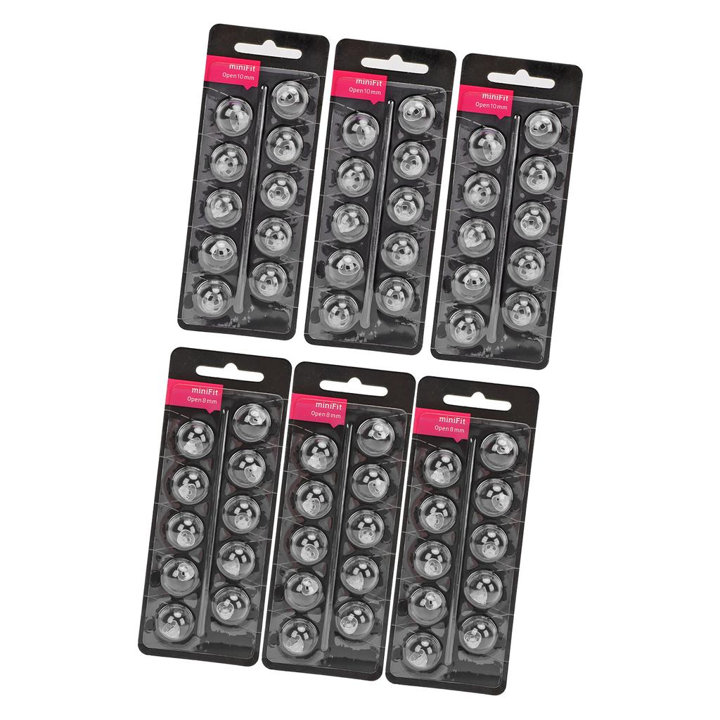 30pcs Sound Aid Domes Open Fit Sound Aid Domes Open Fit Sound Amplifier Tips for Minifit Black