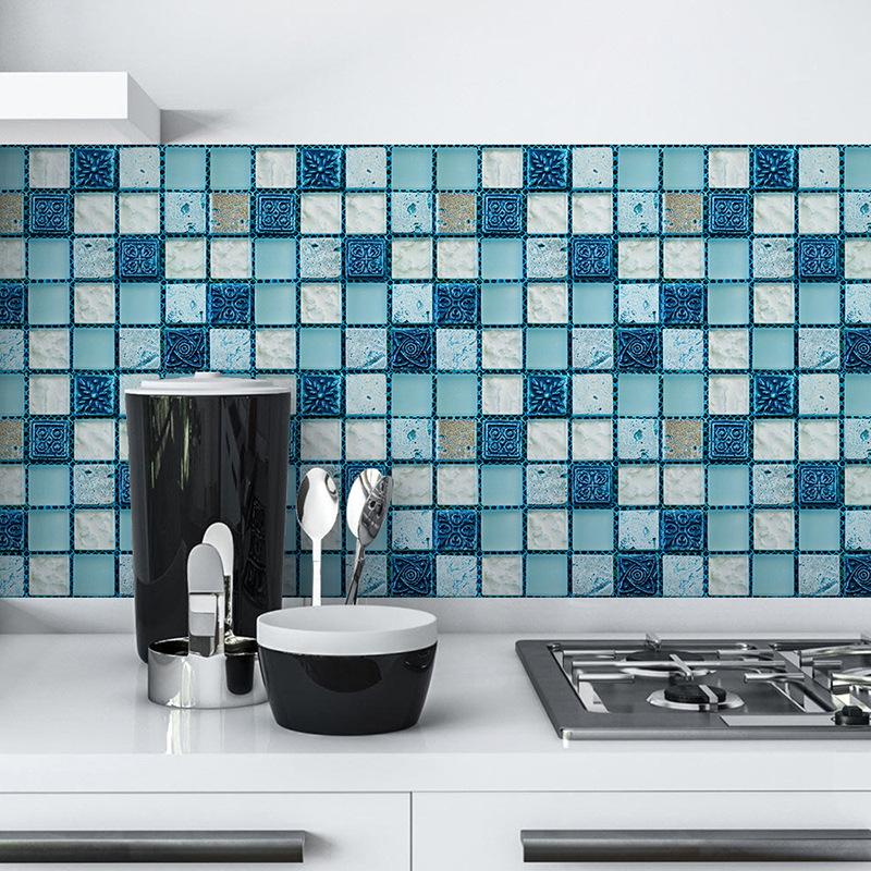 10/20pcs/set DIY Kitchen Bathroom Stickers Waterproof Self Adhesive 3D Tile Adhesive Pads Wall Stickers Mosaic Tile Decal Decor