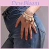 Boho-Stil Handgewebtes Muschelperlenarmband mit hängenden Quasten für Damen Reise Geschenk