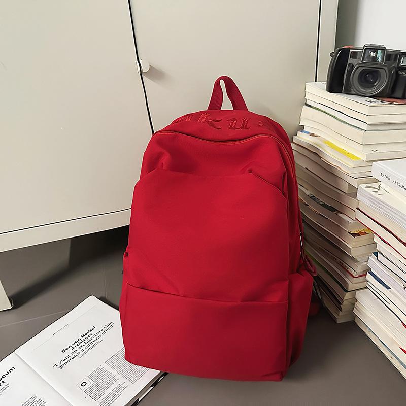 High value solid color simple backpack couple light travel mountaineering large capacity backpack