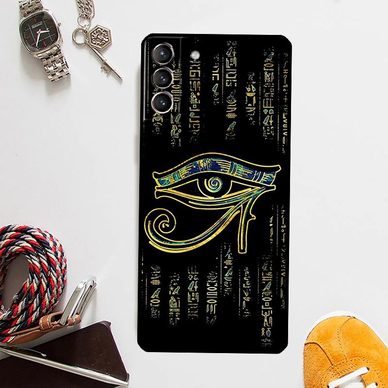 Sacred Eye of Horus Egypt Fresco Case For Samsung Galaxy S25 Ultra S20 S21 S22 S23 Plus S24 Ultra S9 S10 S25 FE Cover Coque