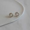 _JJ63 Silver Twisted Point Earrings