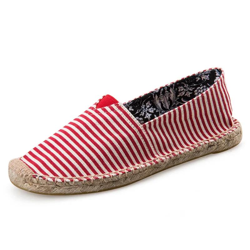 Pánské espadrilky, pánské patchworkové nazouvací letní boty, pánské mokasíny, prodyšné plátěné pánské boty, jutové zabalené dámské boty, unisex boty