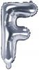 Foil Balloon Letter "F", 35Cm, Silver, 1 Piece