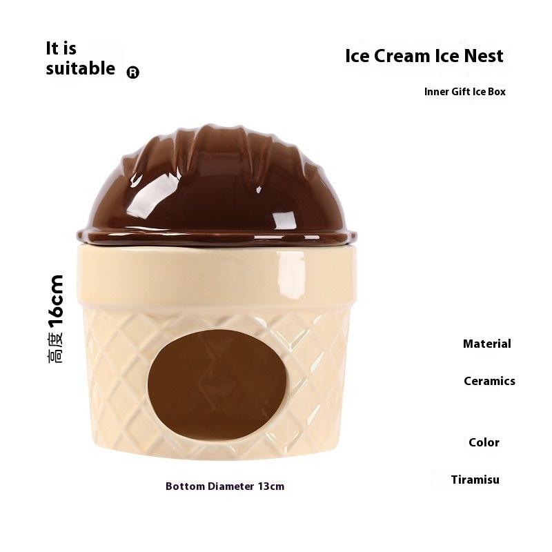 Ice Cave Hamster House Ceramic Hideout Summer Cooling Shelter for Small Pets Dwarf Winter Snowman Decor