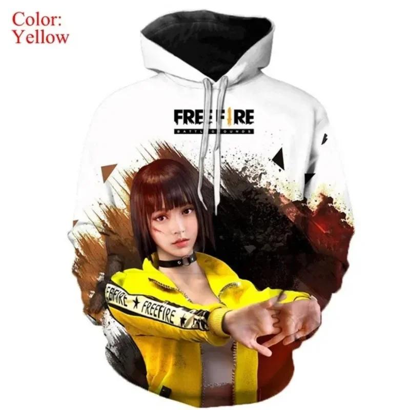 Game Free Fire Graphic Sweatshirts FPS Games 3D Print Hoodies For Men Clothes Harajuku Fashion Kid Tops Boy Pullovers Tracksuit