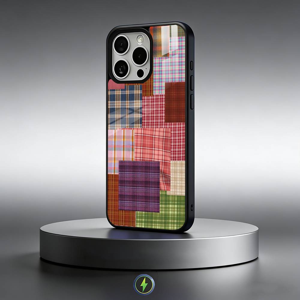 

Чехол для телефона с шотландским клетчатым узором Для iPhone17,16,15,14,13,12,11 Plus,Pro Max Магнитный Для Magsafe Беспроводная зарядка iPhone17