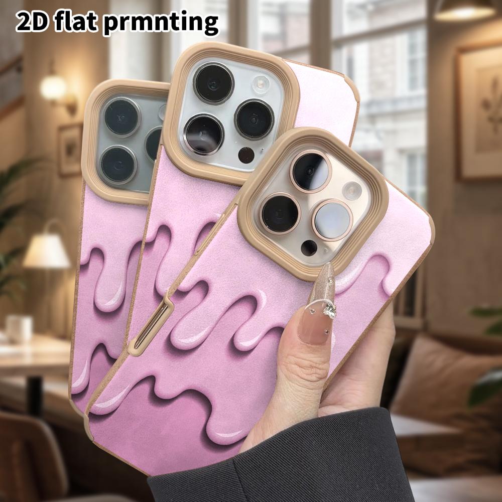 Phone Case: Lambskin 2D Flat Samsung Galaxy A34 A35 M05 M06 S20 S22 S21 FE Plus 5G Protective Case, Pink Drip, Christmas and Halloween Gift