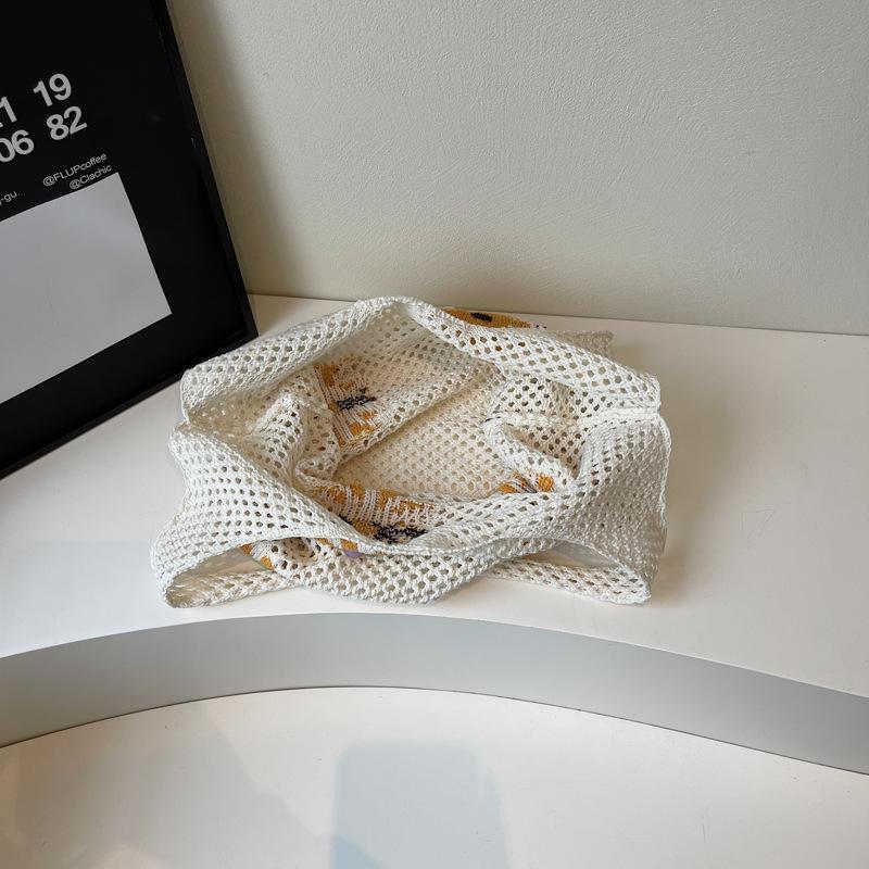 Lazy Wind Large Capacity Tote Bag New Simple Hollow Shoulder Bag Fashionable Seaside Beach Bag Women