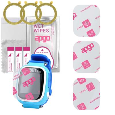 3x ochranné sklo APGO Ultra-Clear Hybrid kompatibilní s hodinkami Xblitz Kids Watch GPS Love Me, flexibilní nanosklo, skvělá náhrada za tvrzené sklo.