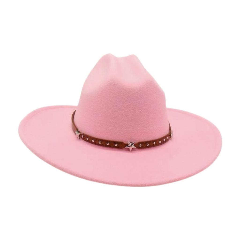 Jazz Hat Lady Fried Street Concave Shape Internet Celebrity Top Hat New British Style Wide Brim Woolen Fashion Simple Cowboy Hat