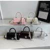 Korean Portable Bowling Bag Women's 2025 New Trendy Fashion Shell Bag Versatile Oblique Span Bag Small Square Bag