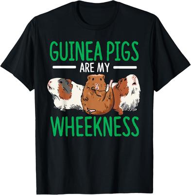 Guinea Pigs Are My Wheekness Funny Graphic Tee Soft Cotton Casual T-Shirt for Men Women