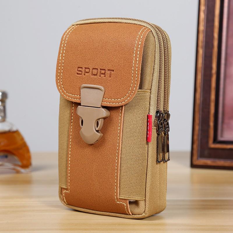Men's Multifunctional Oxford Cloth Phone Bag with Belt - Stylish and Enhanced Design