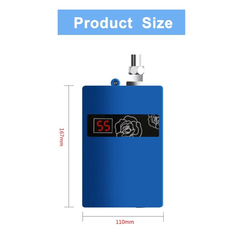 220V 300W Universal Electric Water Heater Instant Tankless Water Heater 3KW Temperature Display Heating Shower + Nozzle
