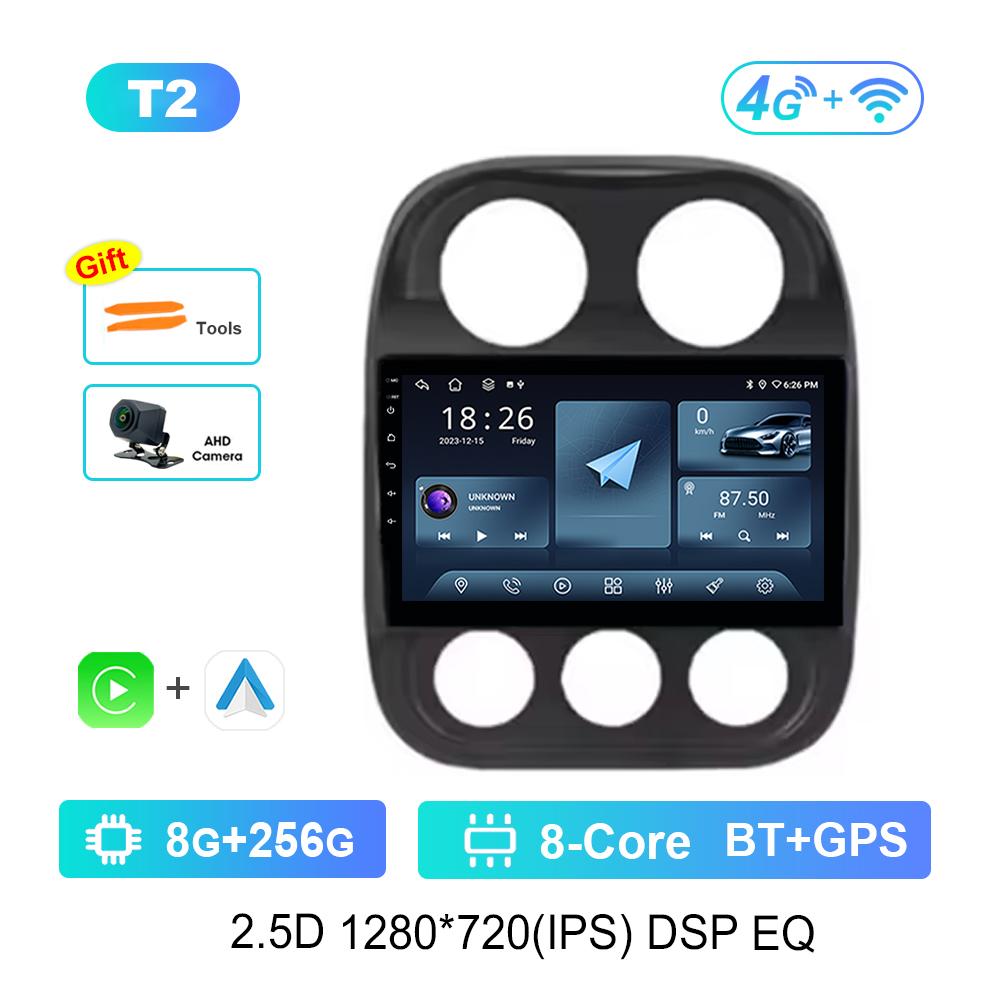 Pentru Jeep Compass Patriot 2011 - 2017 Radio Auto Player Multimedia Sistem de Operare Android GPS Navi 4G Carplay WiFi Instrumente Auto Cool.ing Fan