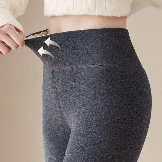 Winter Leggings High Waist Slim Butt Lifting Versatile Thickened Velvet Leggings Solid