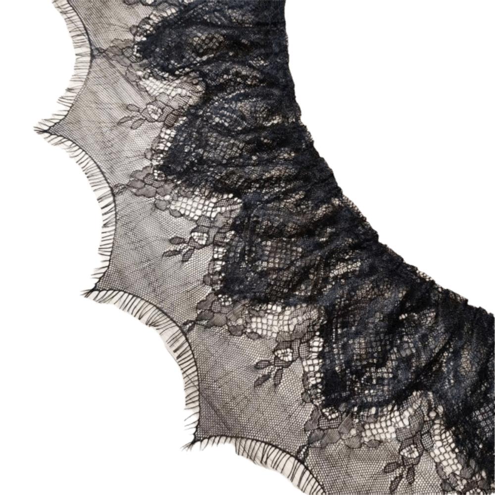 2M Floral Embroidery Lace Handmade DIY Material Wedding Embroidery Bearded Edge Sewing Material Hollowed Out Lace