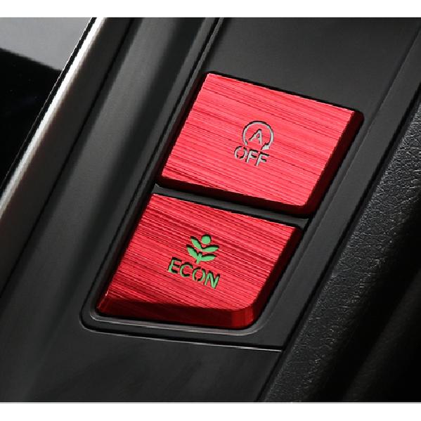 Red Interior Gear Shift Box Gears button Trim 4pcs For Honda CR-V CRV 2017-2021