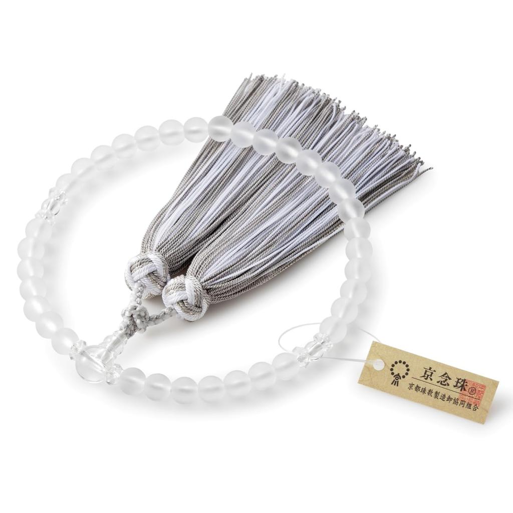 Traditional Craft Kyoto Prayer Beads for Women Funeral Juju Crystal Informal Prayer Beads Prayer Beads Funeral Prayer Beads for Women Juzu Prayer