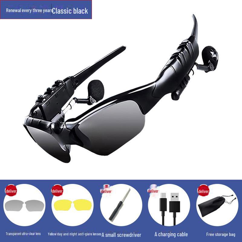 Bluetooth Smart Sunglasses: Wireless Music, Calls & Navigation, Polarized for Day/Night. Perfect for Driving!