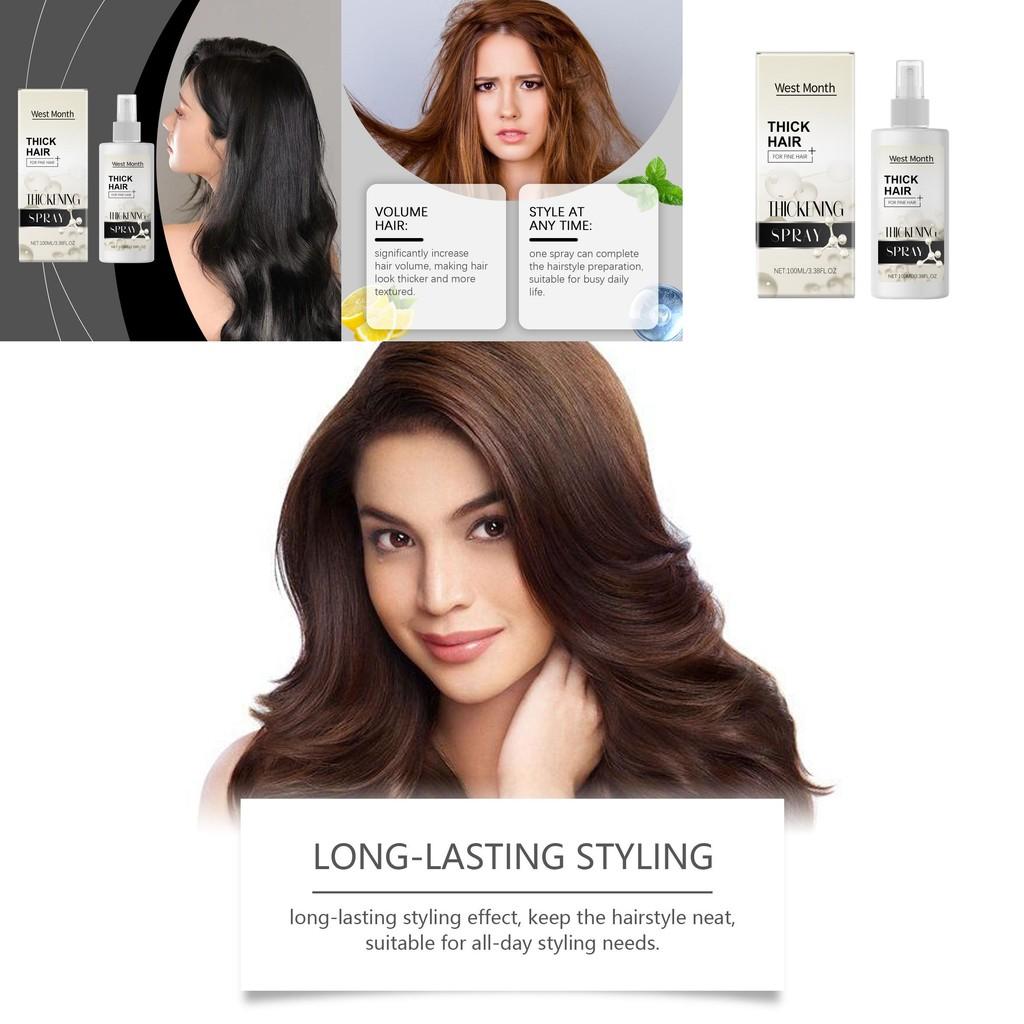 West Month Hair Styling Spray Lightweight Moisturizing Non-oily Volumizing Formula 100ml