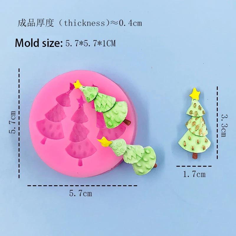 New 3D Christmas Tree Silicone Mold Chocolate Fondant Soap Making Art Resin Mould DIY Party Cake Decoration Kitchen Baking Tools