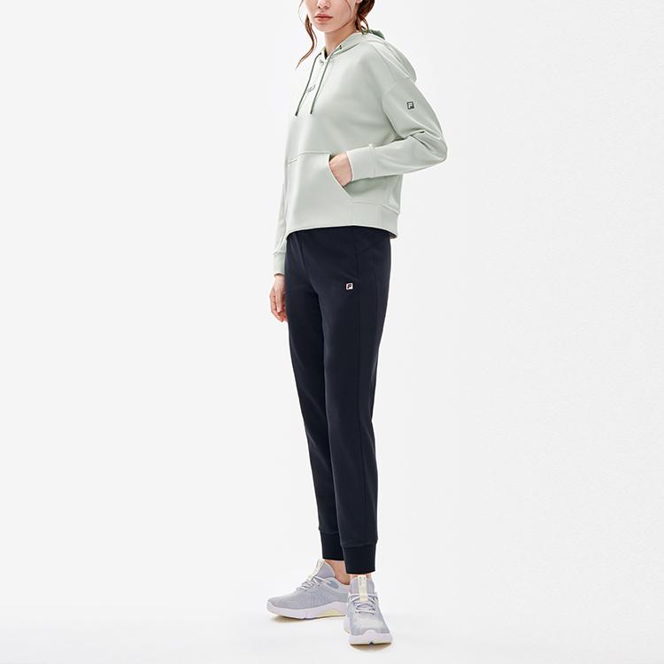 New FILA Athletics Knitted Sweatpants Women's Pitch Black A11W231628F-BK