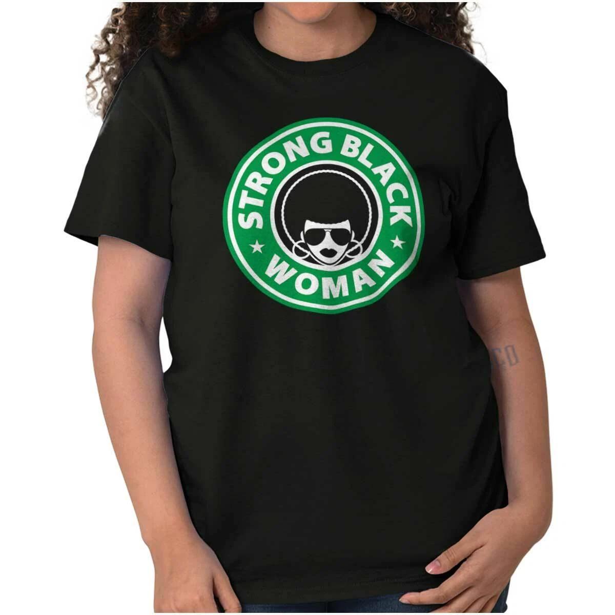 Cool Strong Black Woman Confident Afro Queen Womens Graphic Crewneck T Shirt Tee XXXL