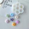 7 in 1 Blume Silikonformen 3D Rose Pfingstrose Schokolade Kuchen Backform Handgemachte Kerze Seife Gips Harz Handwerk Herstellwerkzeuge
