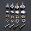 8 Sets Brass Copper Glass Fastener Advertising Screws Mirror Nails Decorative Cover Advertisement Fixing Screw 10/12/14/16mm