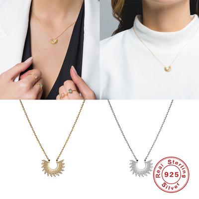 Náhrdelník Plata De Ley 925 pro ženy Typ C Liniový řetízek kolem krku Collares Para Mujer Bijoux Femme Vintage Collares