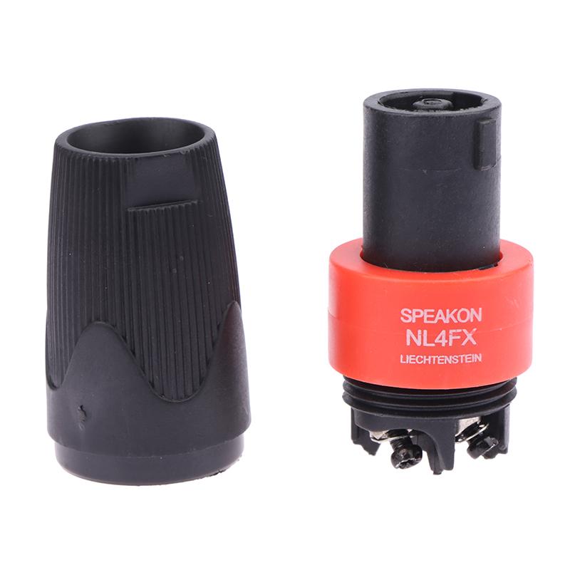 1Pcs 4-Pole 4Pin Nl4Fc Speaker Connector Ohm Plug Speaker Audio Cable Adapter Twist Lock 4 Pin Speakon Female Jack Accessories
