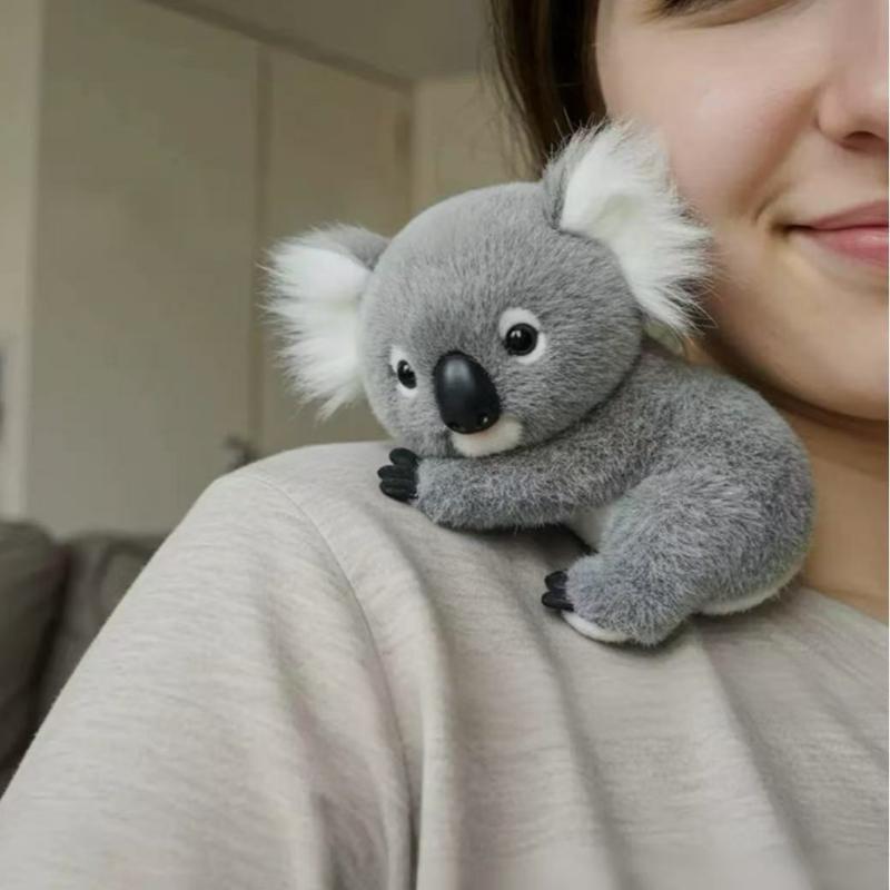 Cute Koala Plush Toy Emotional Support Mimics Natural Movements Soft Stuffed Animal Doll Emotional Healing Party Gift