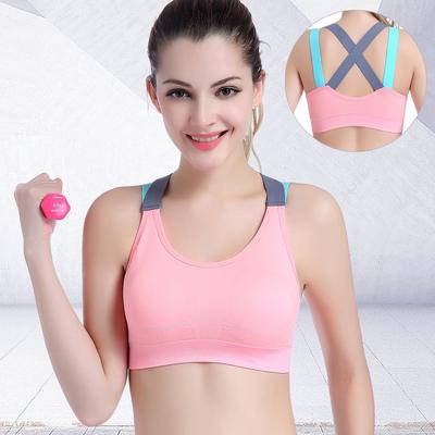 Biustonosz sportowy o wysokiej intensywności piękny krzyż z tyłu szybkoschnąca kamizelka w stylu bez stalowego pierścienia bielizna joga fitness bieganie odporna na wstrząsy kobiety!