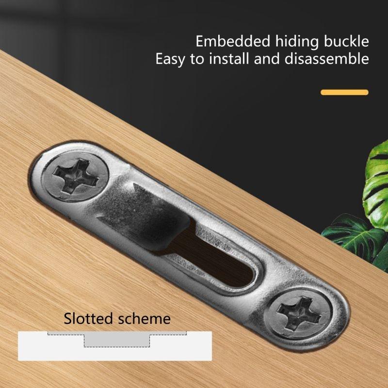 Pack of 20 Hide Mounting Connectors Accessory for Cabinets and Shelves Sturdy Stainless Steel Construction for Easy Use