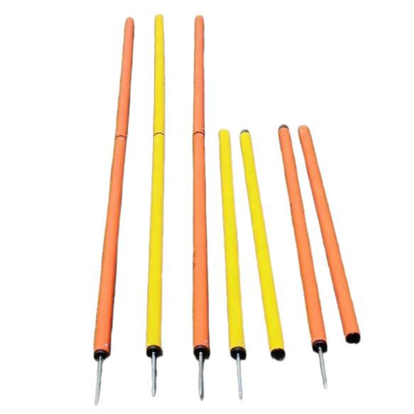 Portable Two-Section Spiral Flagpole for Football Training with Easy Ground Stake